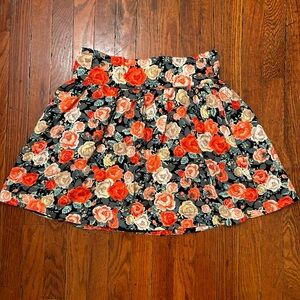 Floral A-line skirt